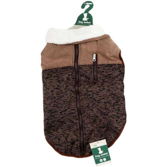 Manteau fourrure pour chien natural 45 cm marron