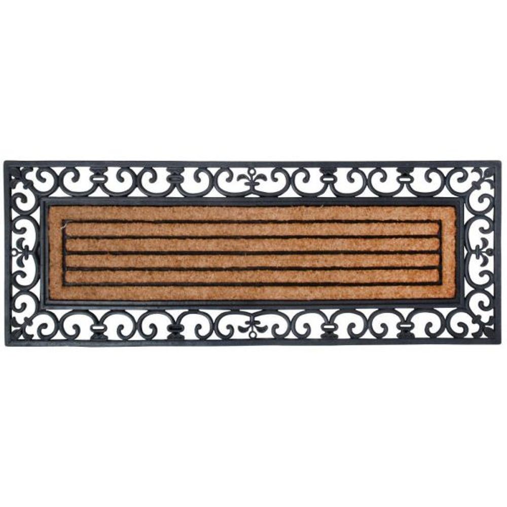 Paillasson en caoutchouc et coco 120 x 45 cm