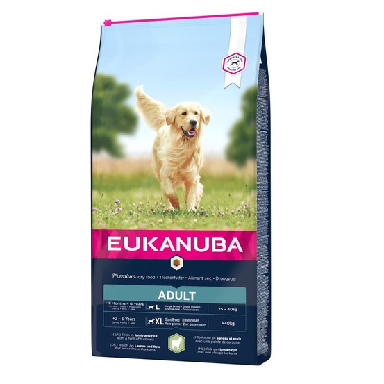 Eukanuba adult l/xl agneau et riz - croquettes pour chien grande race - 12.0kg
