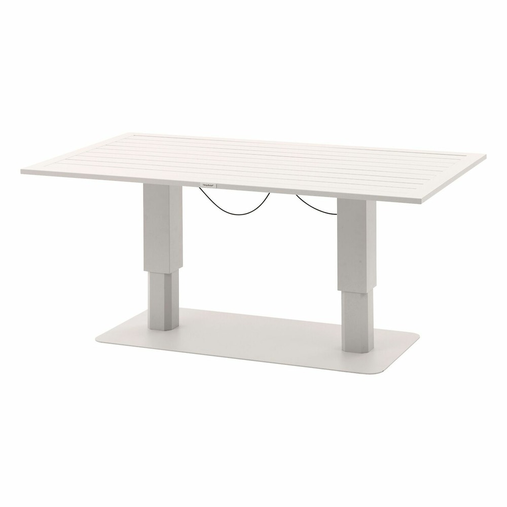 Table de jardin relevable rectangulaire en aluminium salimia - avoine