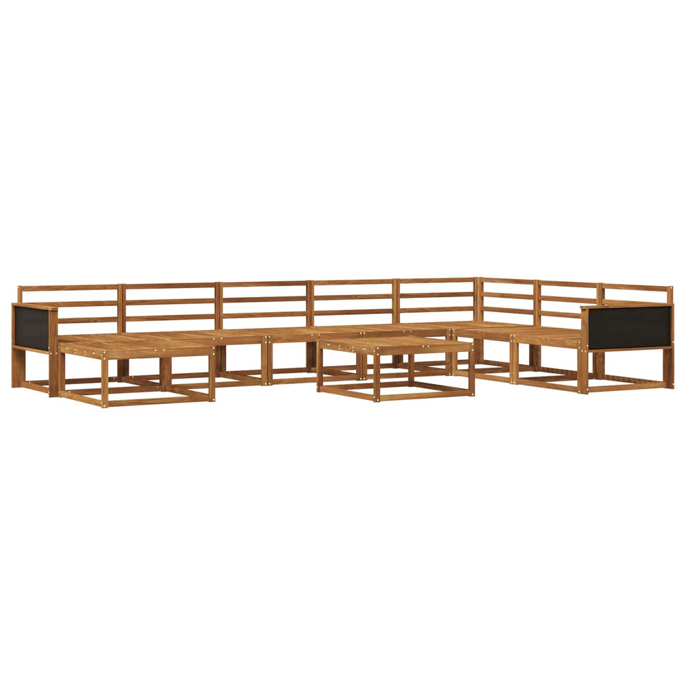 Ensemble de canapés d'extérieur 9 pcs naturel