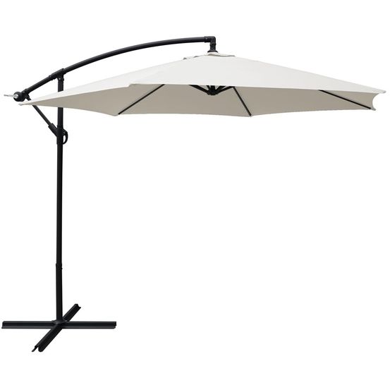 Parasol déporté rond eko 3 m ivoire