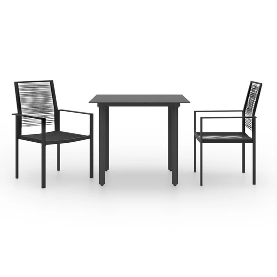 Ensemble de salle à manger de jardin meuble extérieur 3 pièces