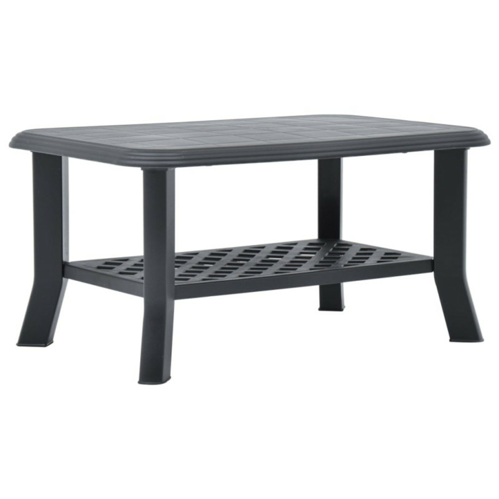 Table basse anthracite 90x60x46 cm plastique