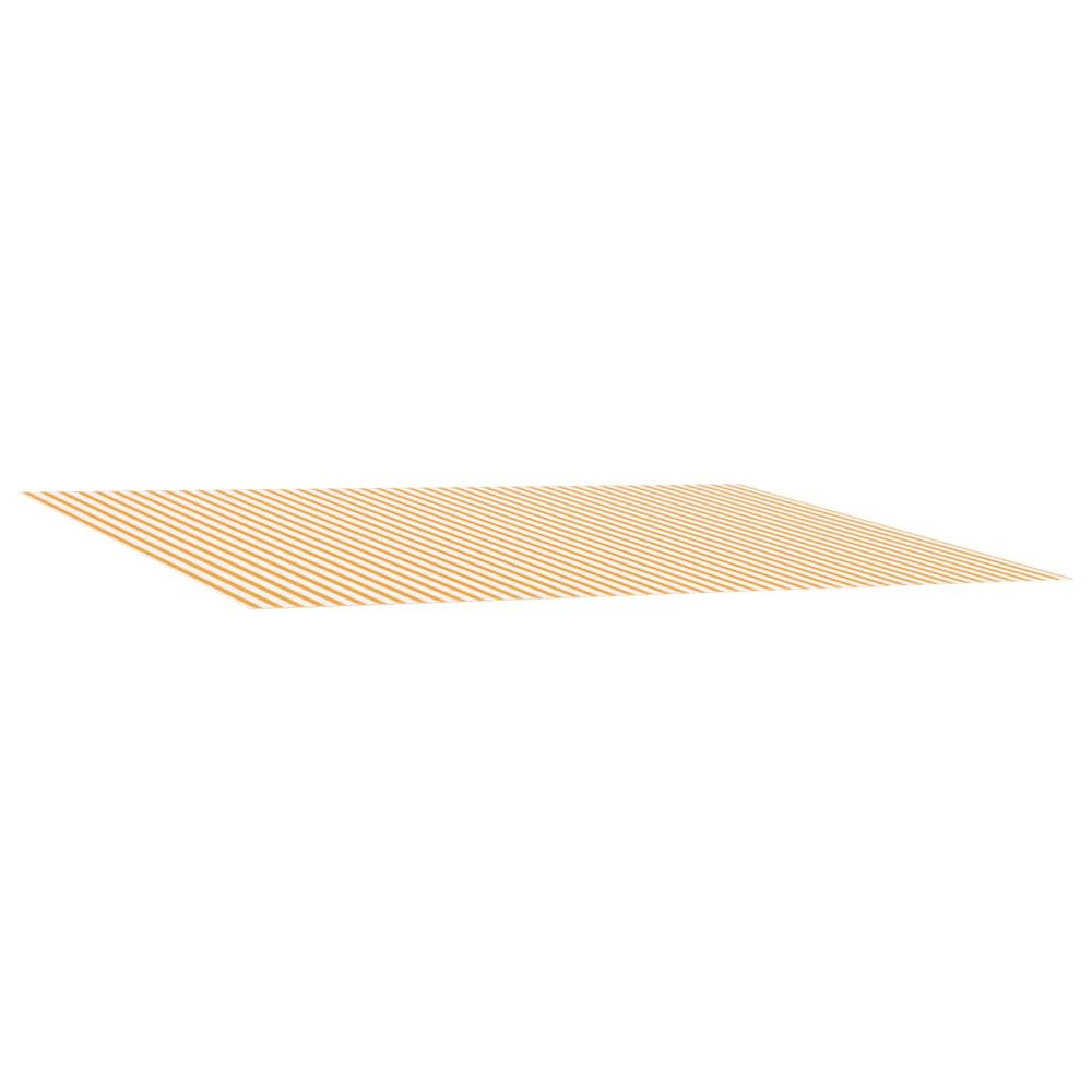 Toile de rechange pour auvent jaune et blanc 400 x 200 cm