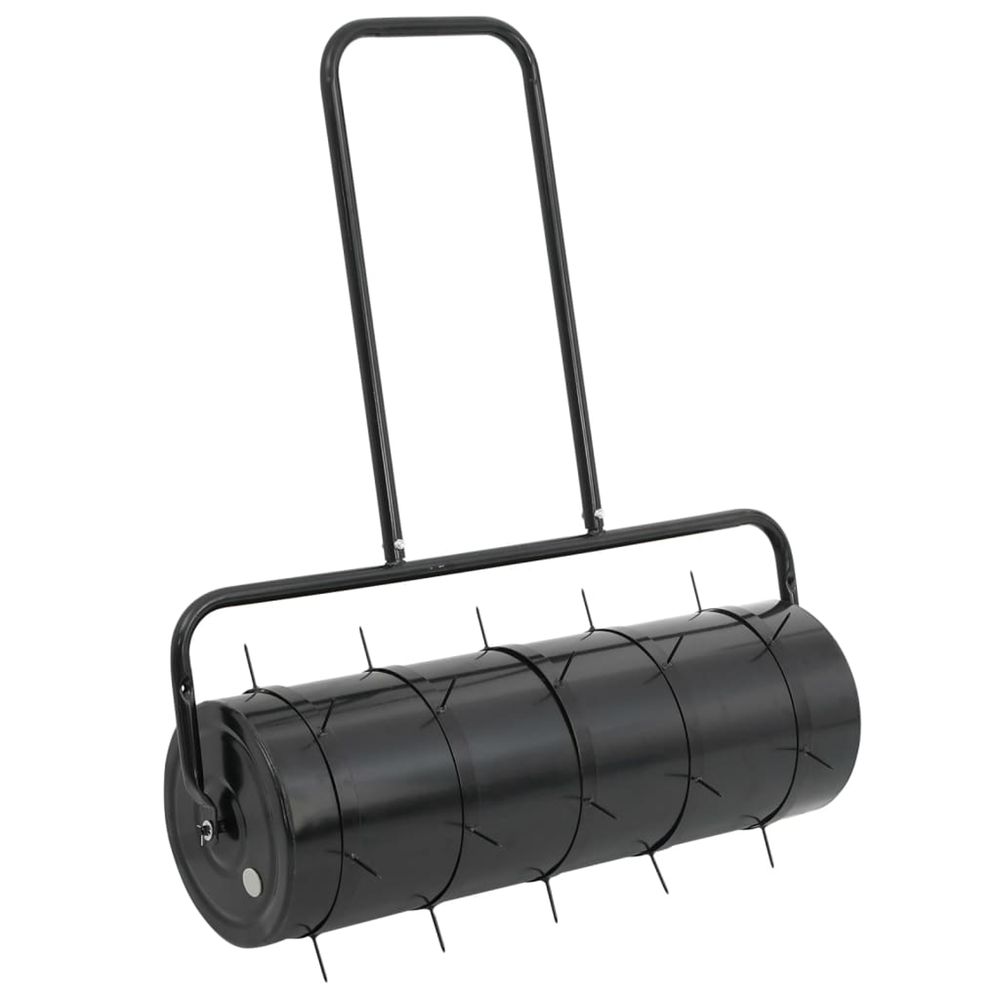 Rouleau à gazon de jardin à tirer et colliers d'aérateur 63 l fer acier