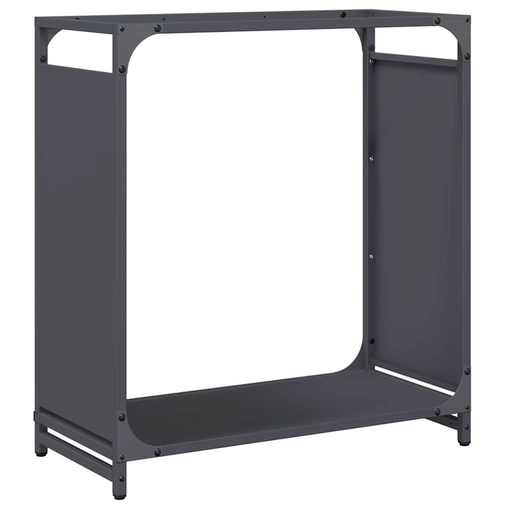 Portant de bois chauffage anthracite 60x28x65 cm