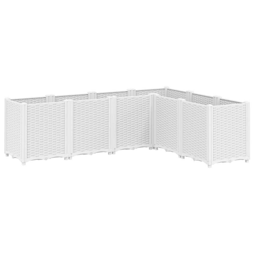 Jardinière d'extérieur blanc 160x120x53 cm polypropylène