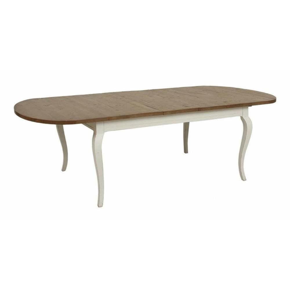Table ovale extensible bois blanc - provence interior's