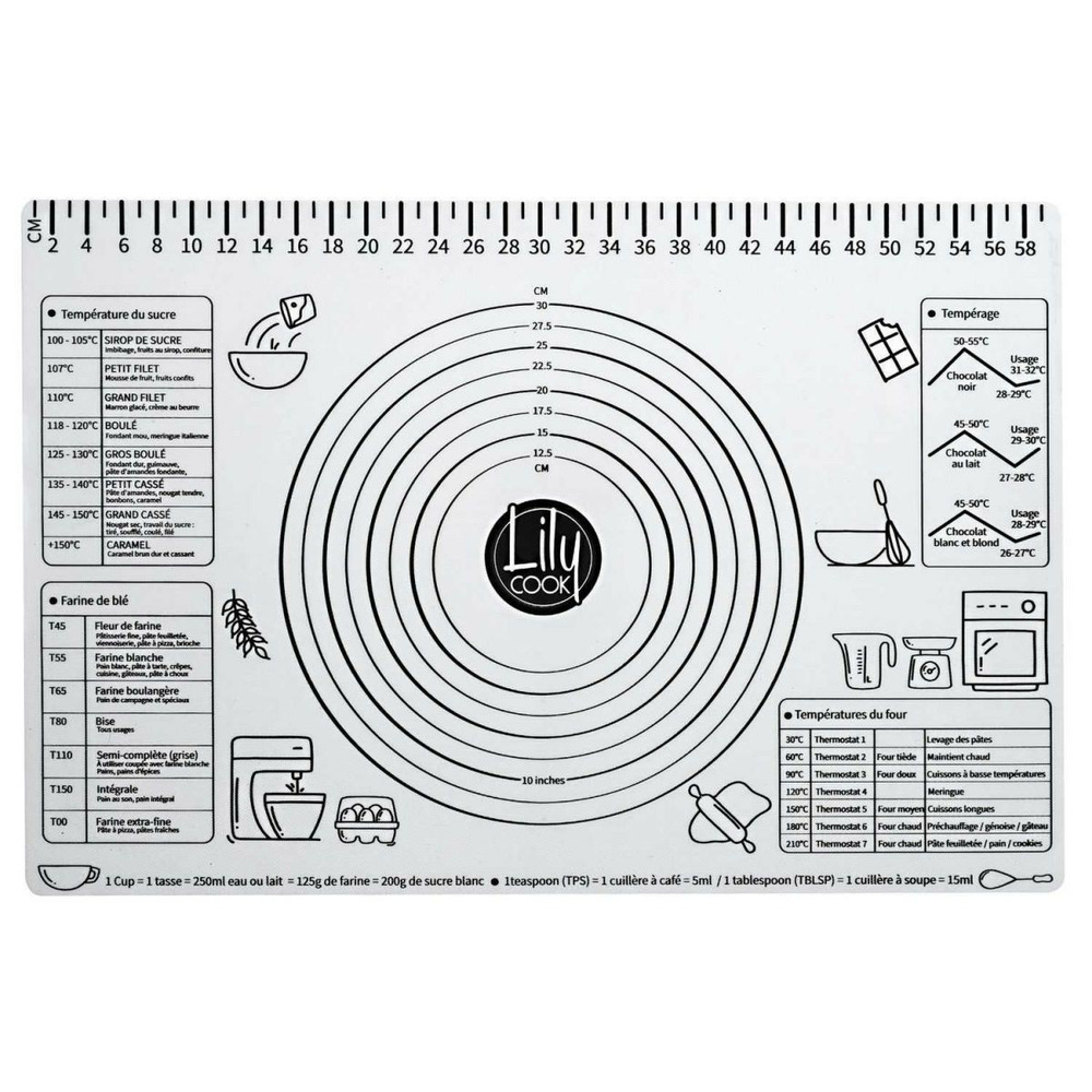 Tapis de pâtisserie gradué 