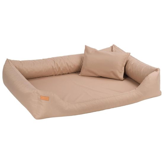 Velinda panier pour chien et chat avec oreiller et matelas 120 x 90 — crème