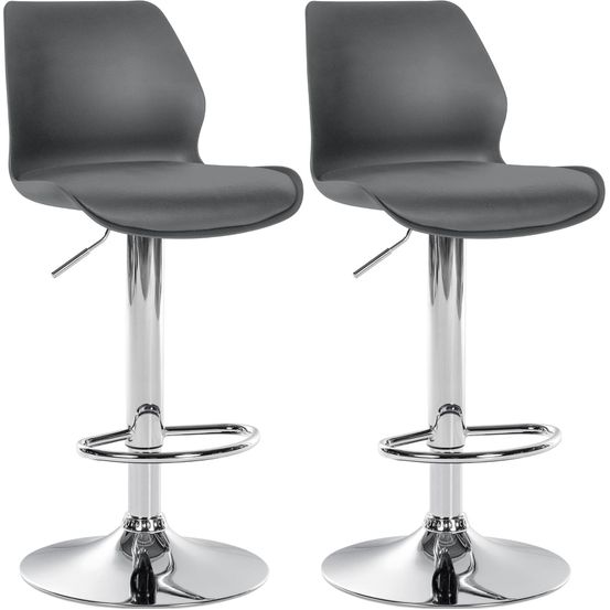 Lot de 2 tabourets de bar gilbert en plastique