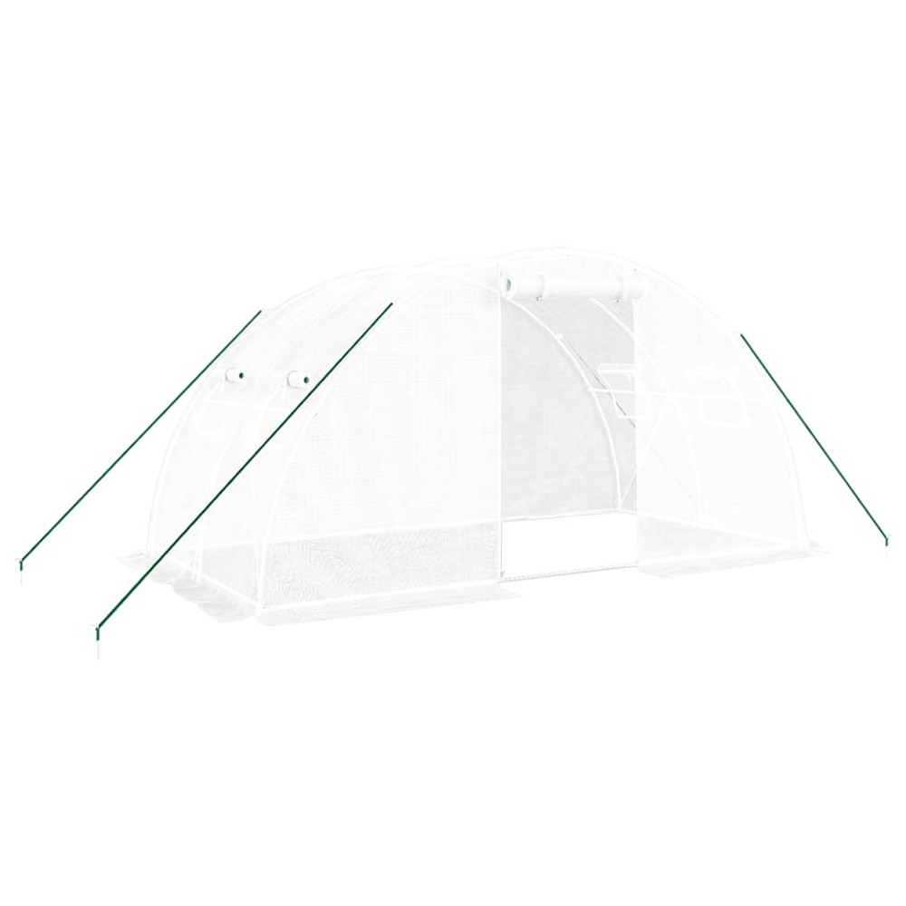 Serre avec cadre en acier blanc 8 m² 4x2x2 m