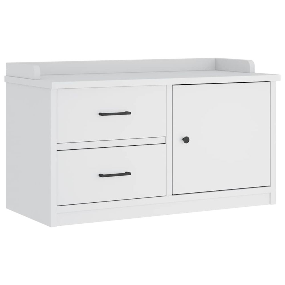 Banc de couloir sandnes blanc 87x40x50 cm bois de pin massif
