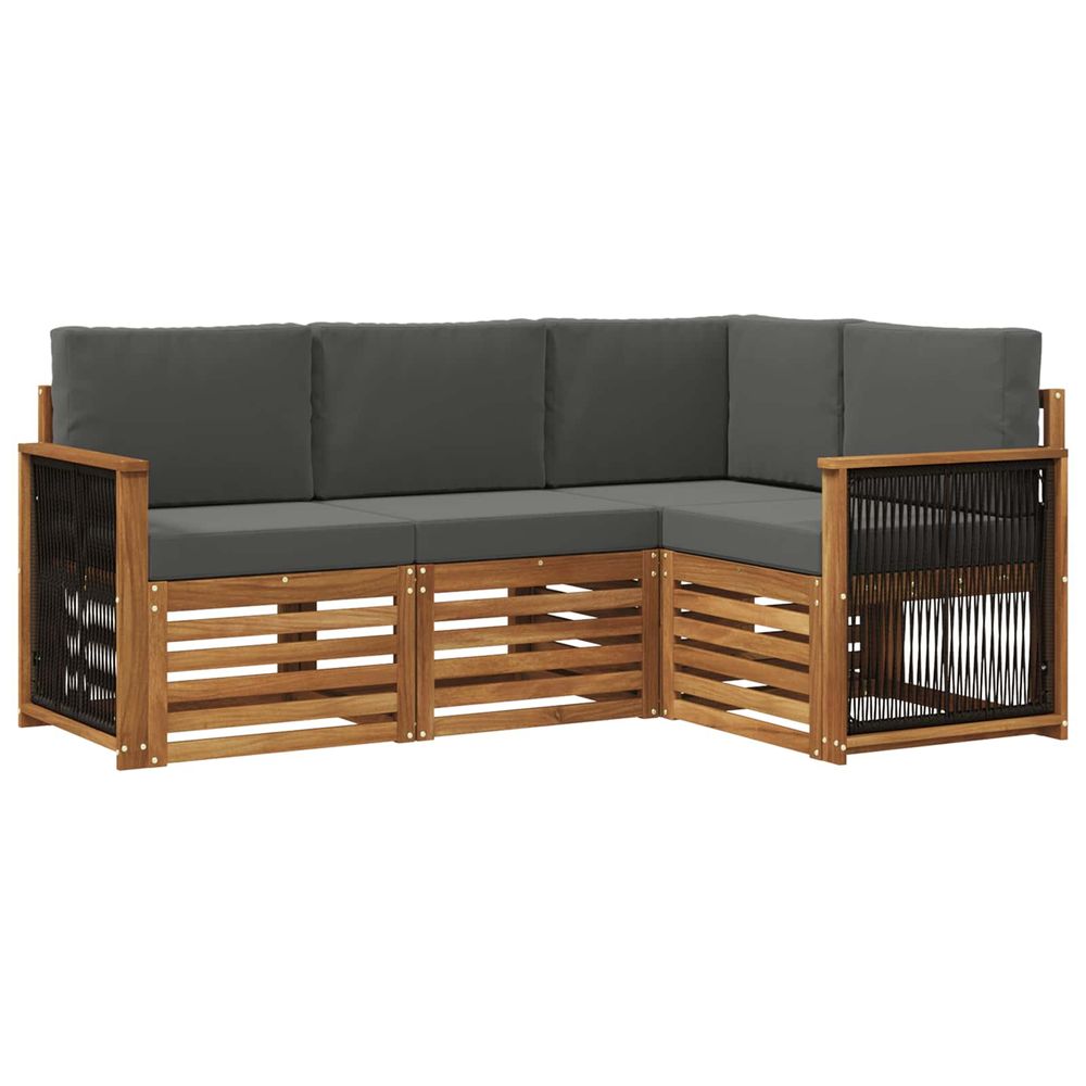 Ensemble de canapés d'extérieur 4 pc polyester