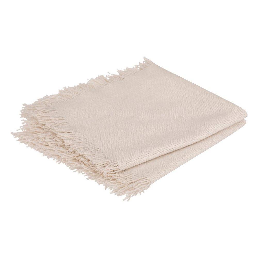 2 serviettes de tables a franges en coton