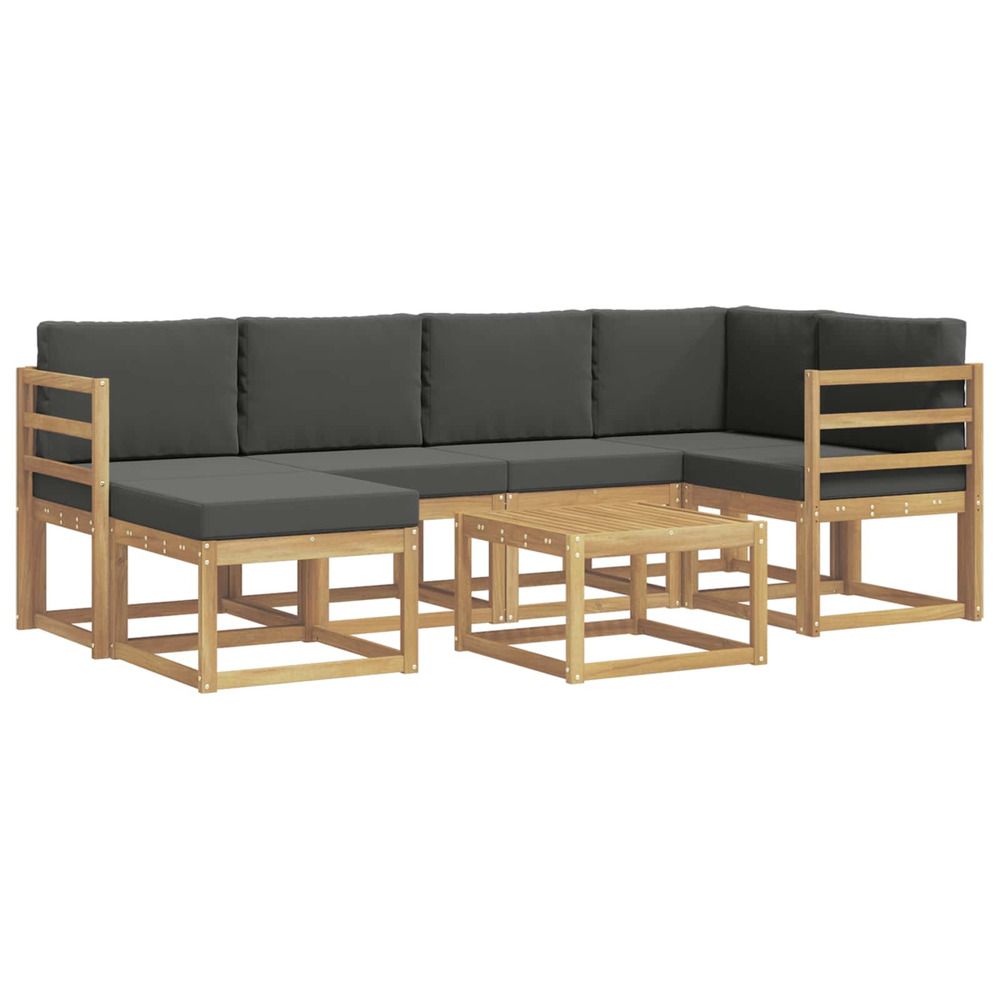Ensemble de canapés d'extérieur 7 pc blanc et anthracite