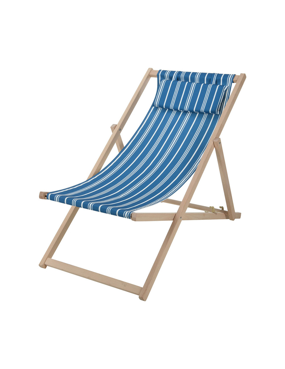 Chaise pliante tissu et bois 97x56x85cm - probuilder