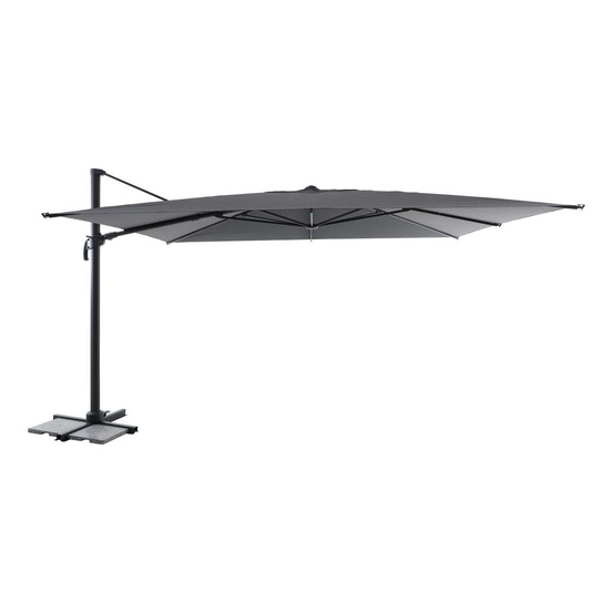 Parasol déporté rectangulaire inclinable melhia 4x3m anthracite
