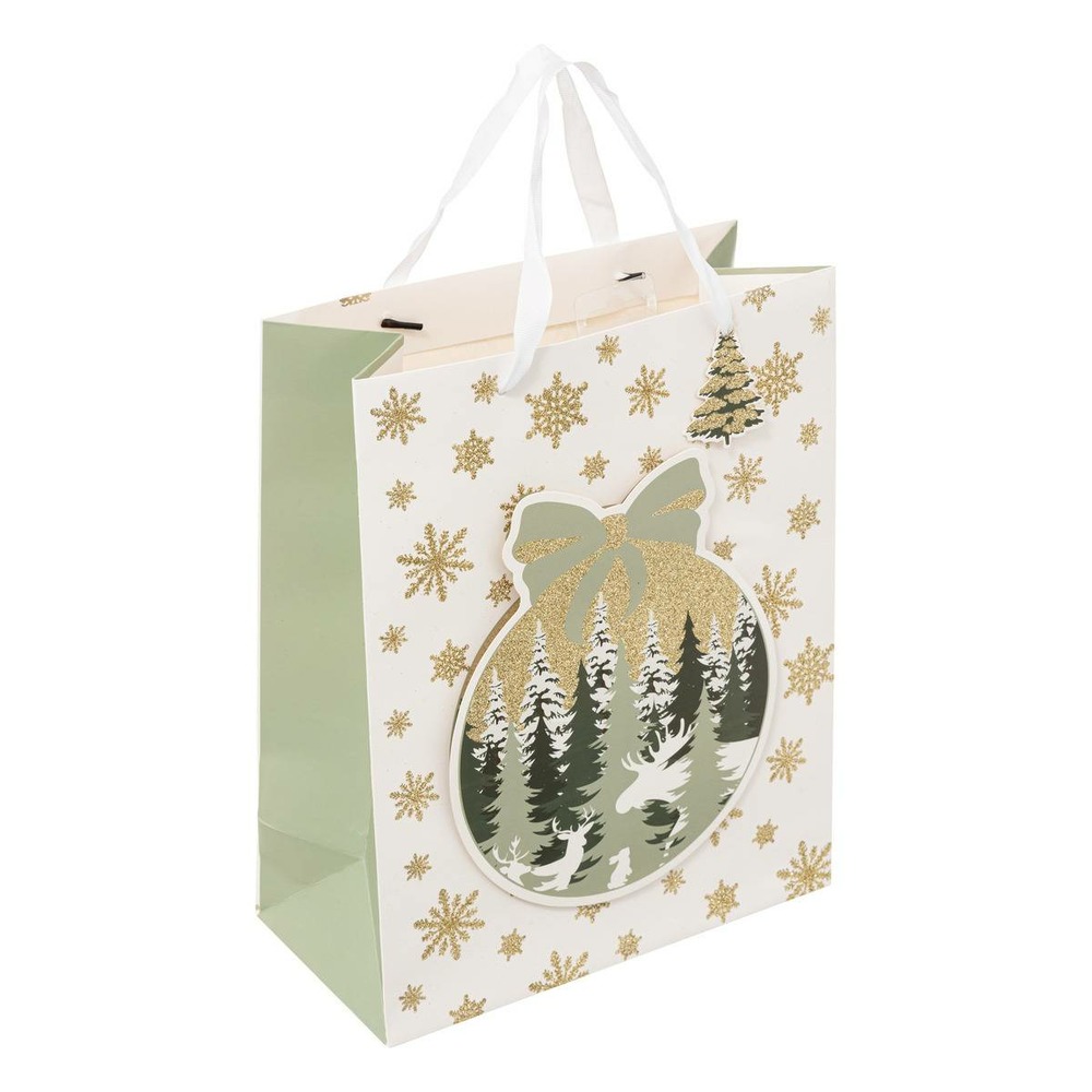 Sac cadeau givre d'hiver mm