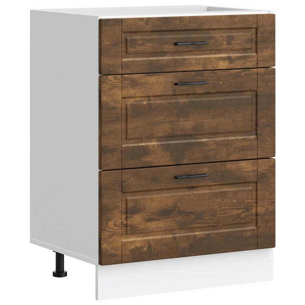 Armoire de cuisine porto chêne fumé bois d'ingénierie