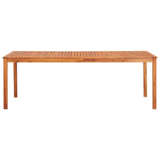 Table de jardin 215x90x74 cm bois d'acacia massif