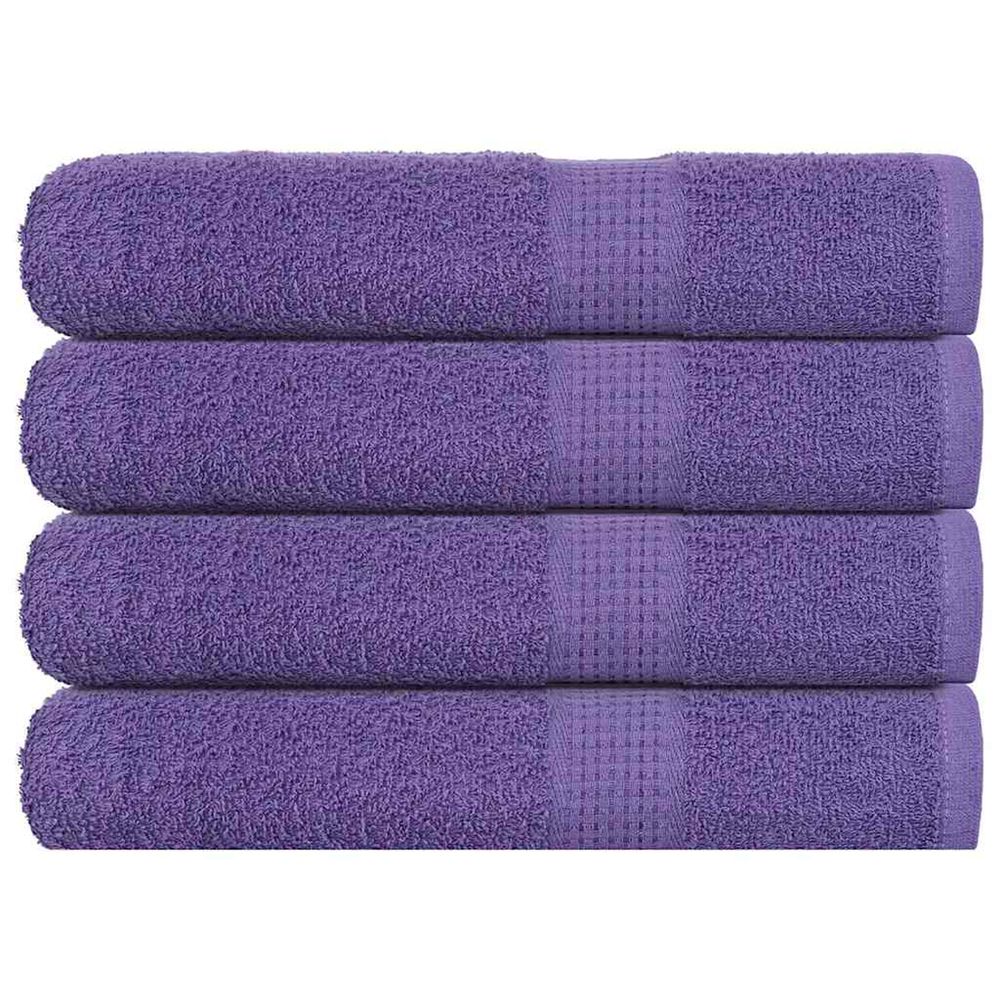 Serviettes de sauna frogn 4 pcs violet 80x200 cm 360 g/m²