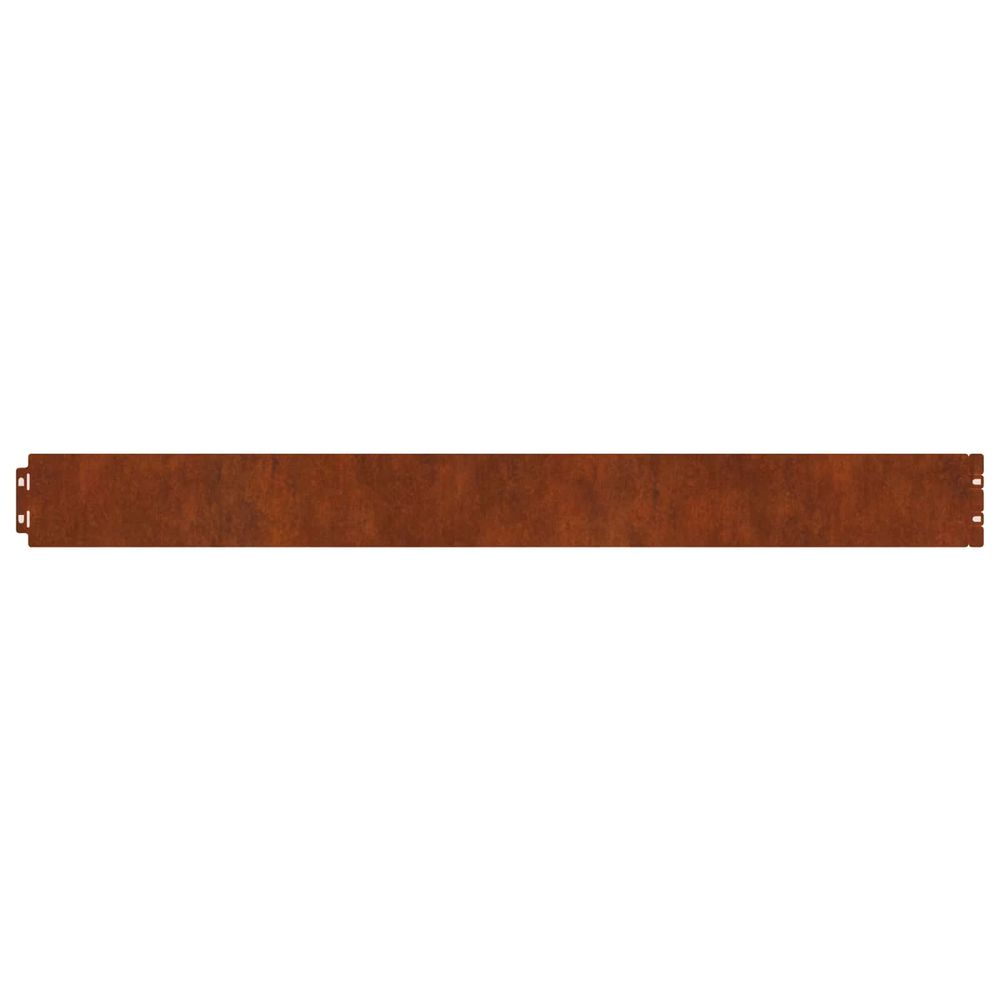 Bordure de pelouse 30 pc 20 x 103 cm acier patiné rouillé