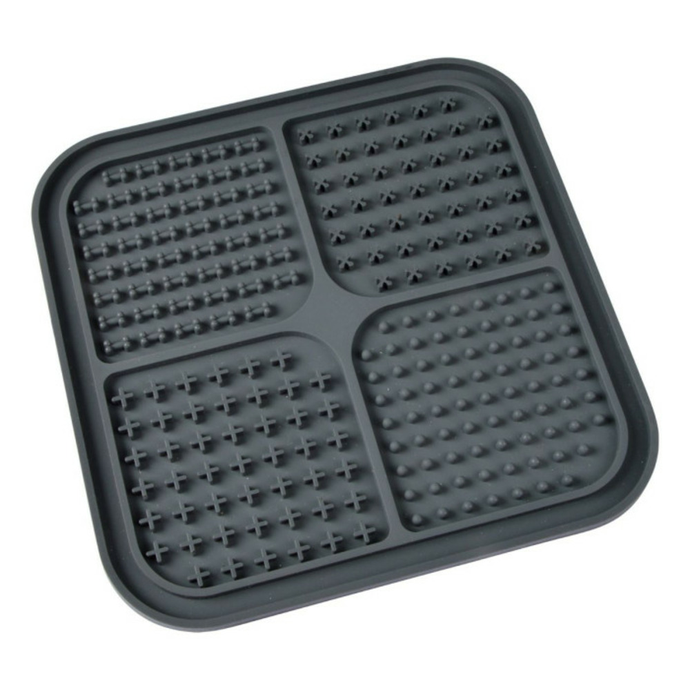 Tapis de léchage animaux silicone 20cm anthracite