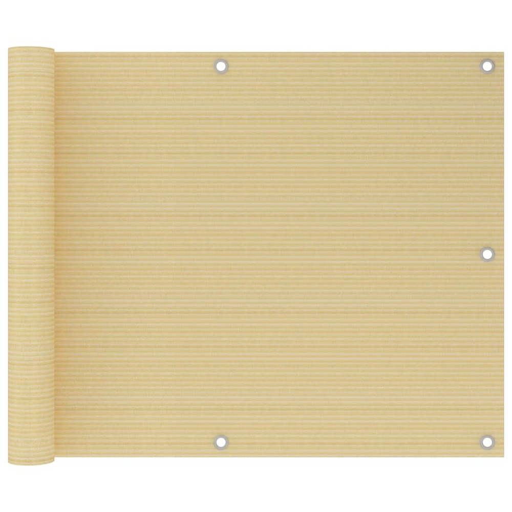 Écran de balcon beige 75x600 cm pehd