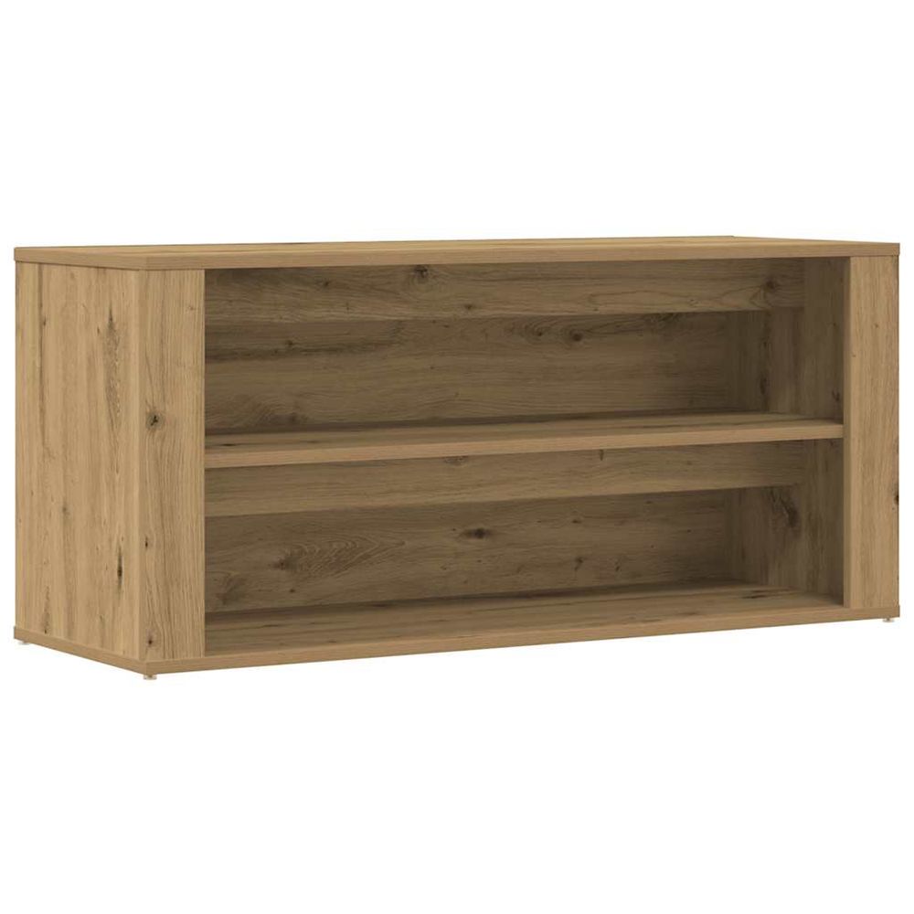 Banc à chaussures chêne artisanal 100x35x45cm bois d'ingénierie