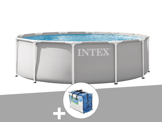 Kit piscine tubulaire prism frame ronde 3,66 x 1,22 m + bâche à bulles