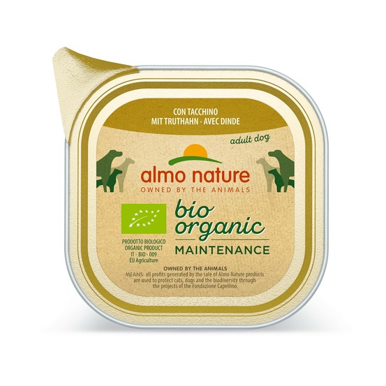 Almo nature - barquettes bio organic pour chien à la dinde 100g