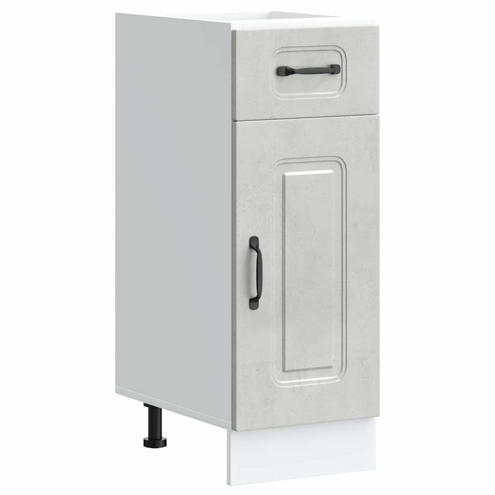 Armoire de cuisine kalmar gris béton bois d'ingénierie
