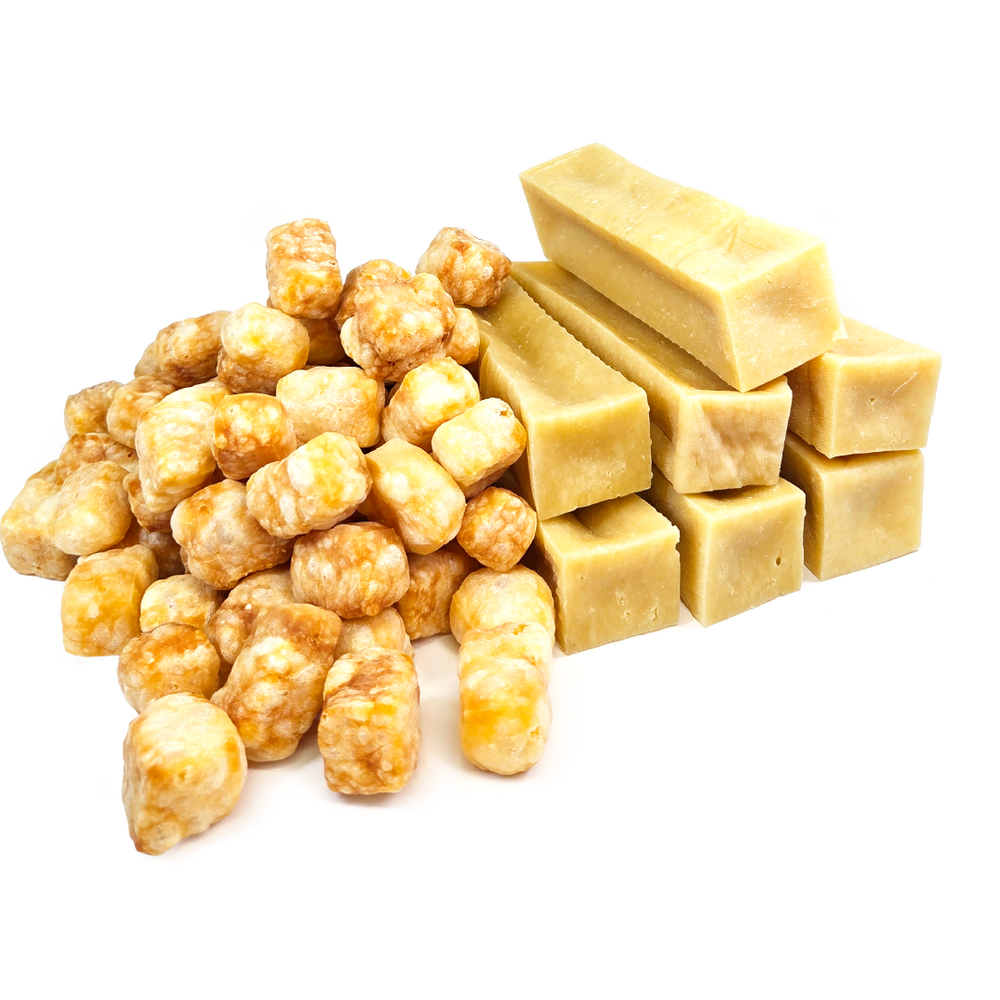 Family Box Duo : 7 Cheese Bones XLarge (1kg) + 300g de Croustillants au fromage, Friandises pour grand chien (20-25kg)