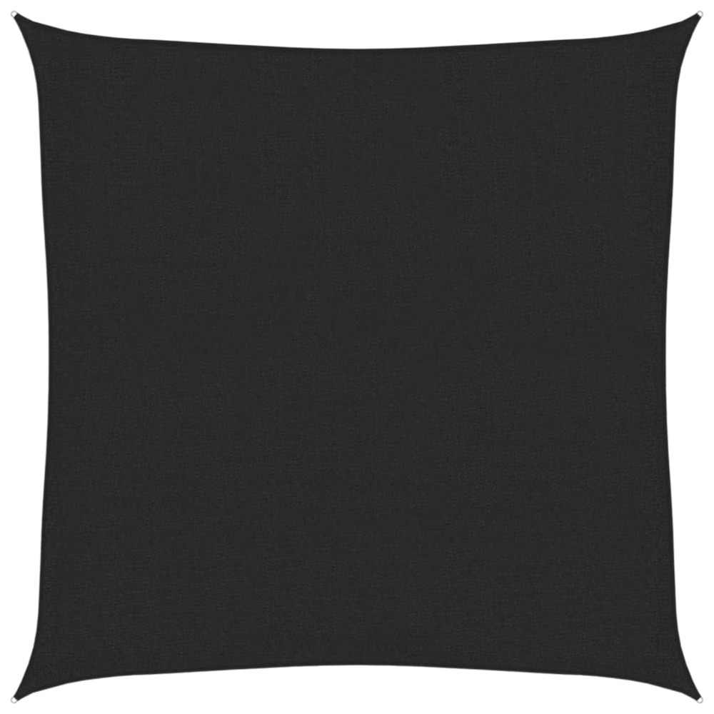 Voile d'ombrage 160 g/m² noir 3,6x3,6 m pehd