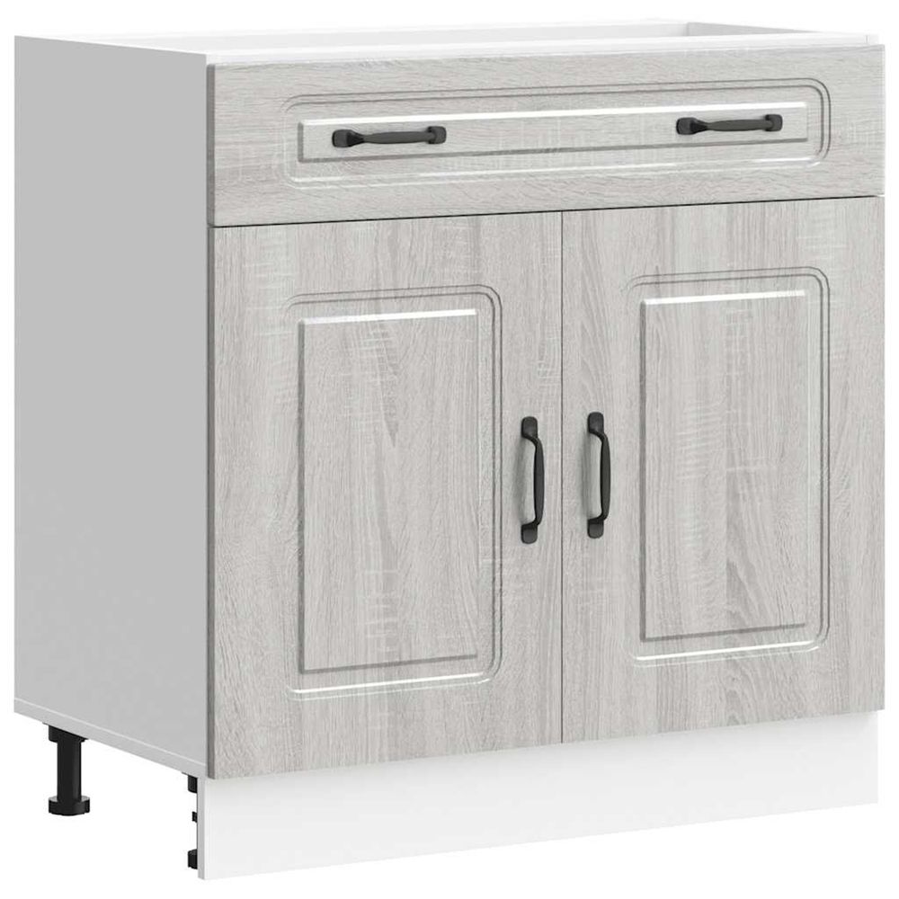Armoire de cuisine kalmar sonoma gris bois d'ingénierie
