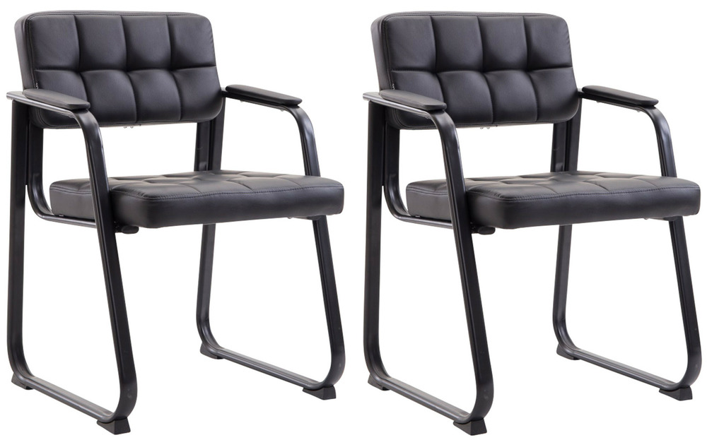 Lot de 2 chaises visiteur canada b simili cuir