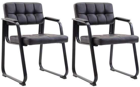 Lot de 2 chaises visiteur canada b simili cuir