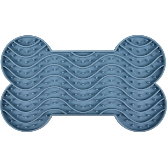 Tapis à lécher yummee couleur bleu taille m 21 cm pour chien