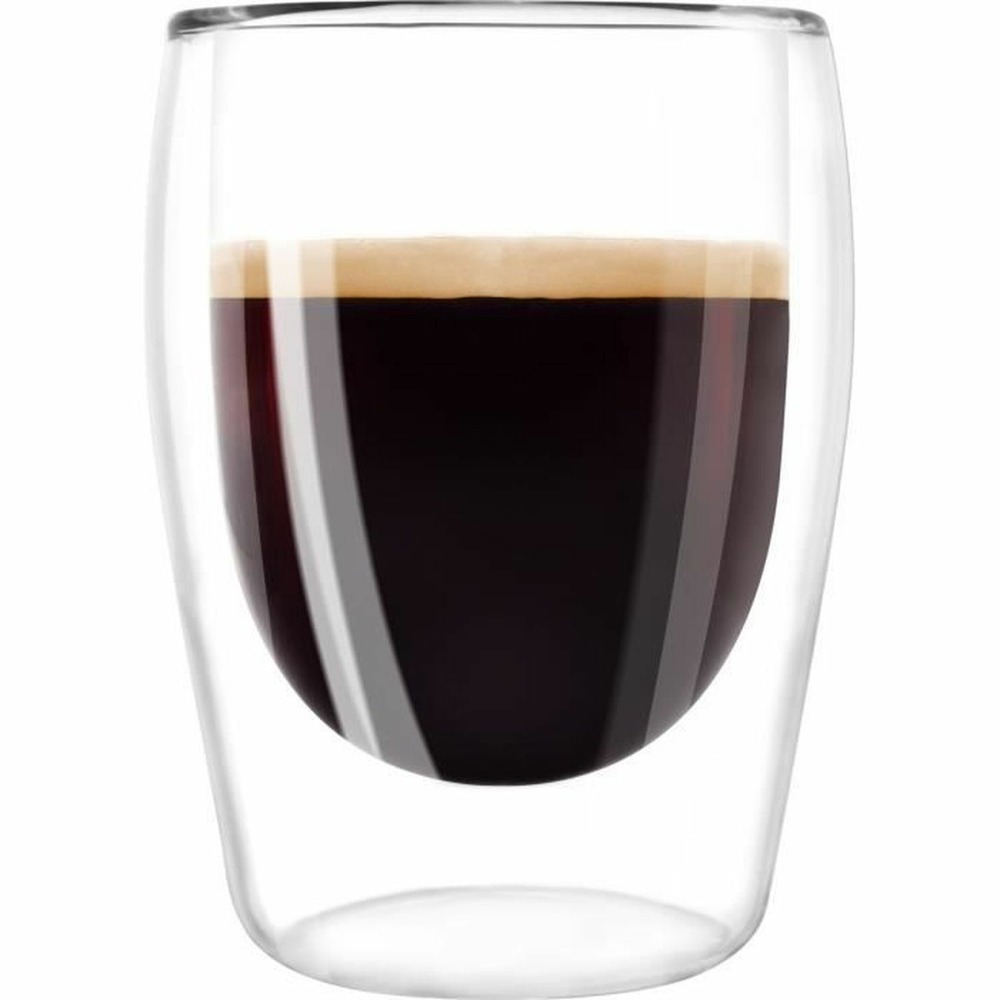 2 verres pour café expresso 80 ml transparent