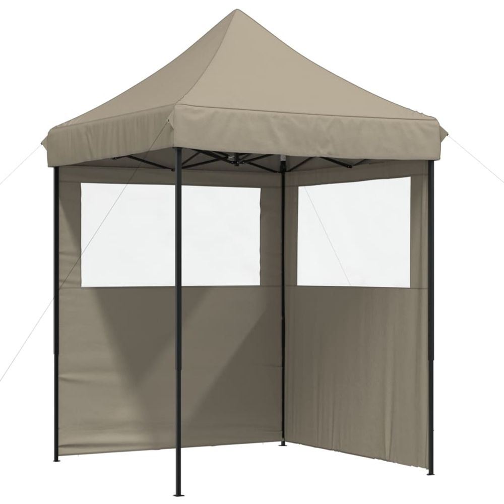 Tente de réception pliable escamotable avec 2 parois latérales
