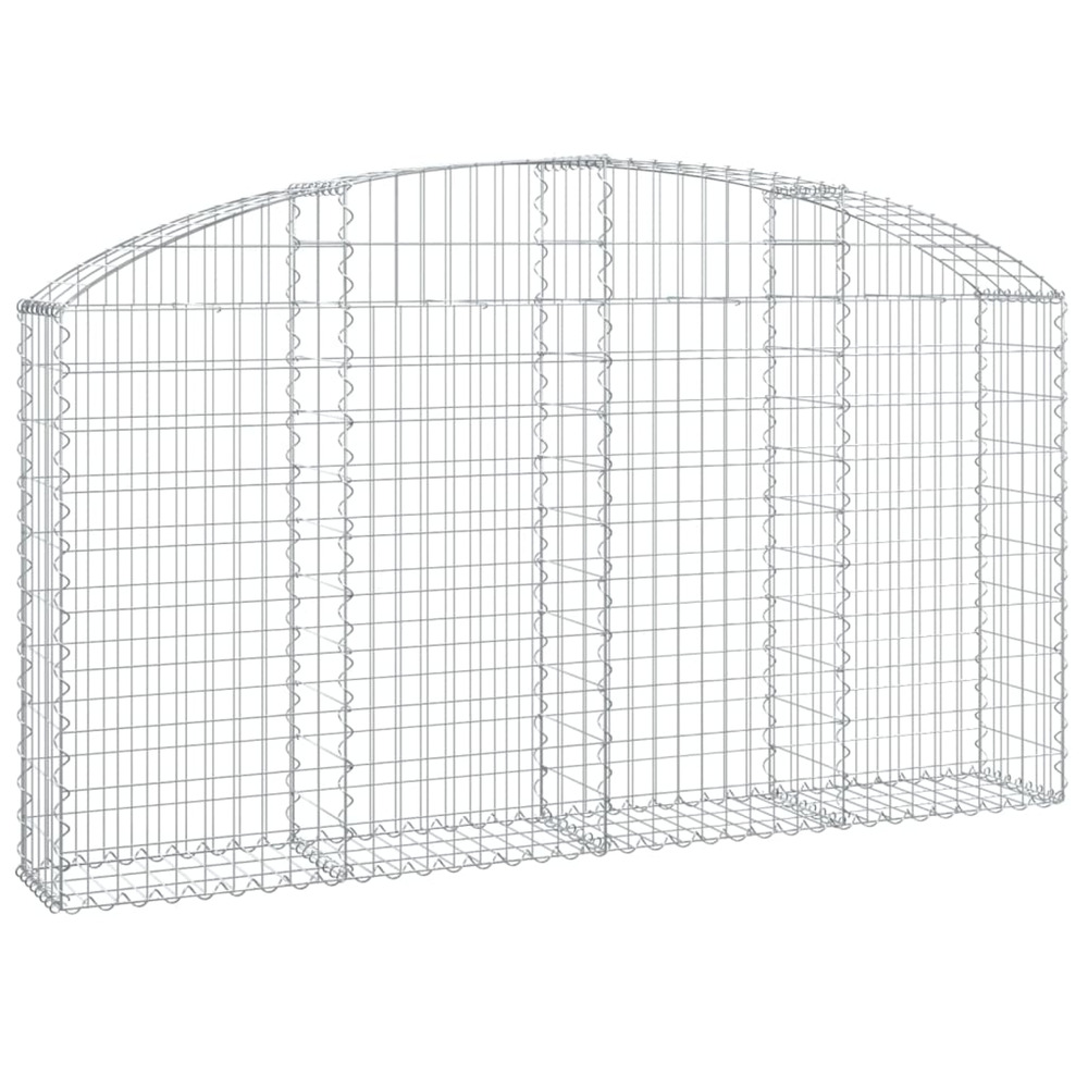 Panier de gabions arqué 200x30x100/120 cm fer galvanisé