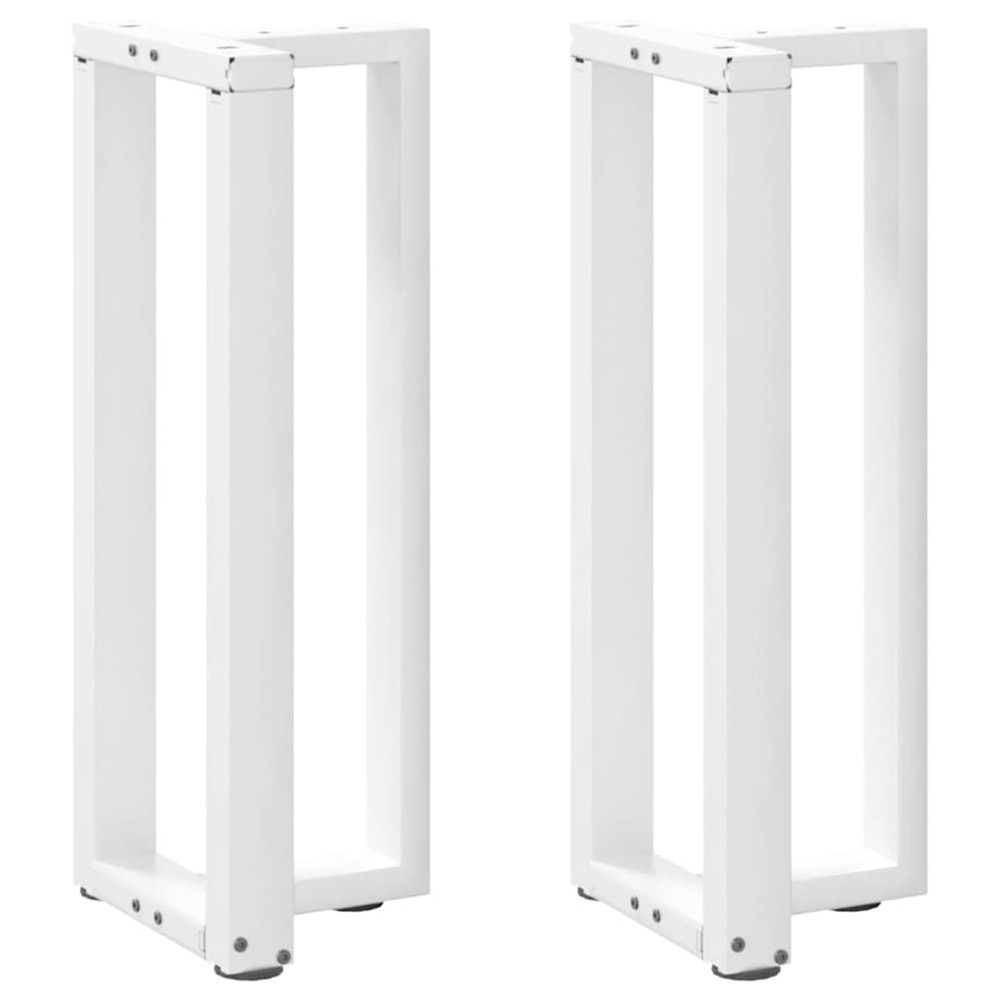 Pieds de table console en t, 2 pièces, blanc, 38 x 25 x (72-73) cm, acier