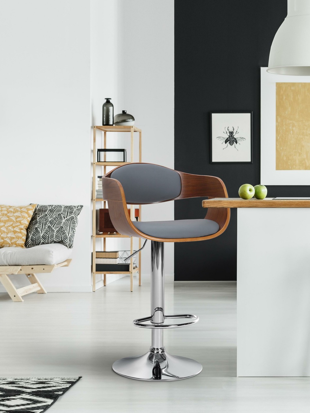 Tabouret de bar kingston c simili cuir