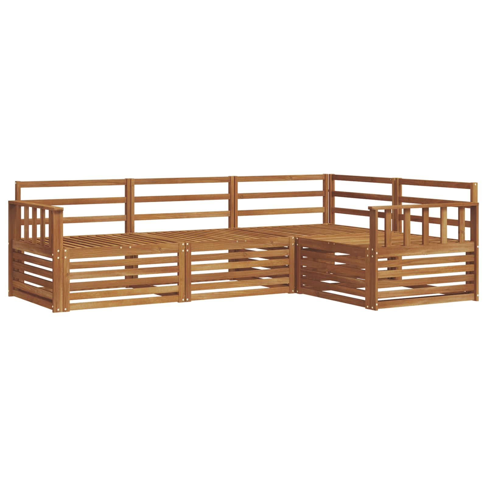 Ensemble de canapés d'extérieur 4 pcs naturel