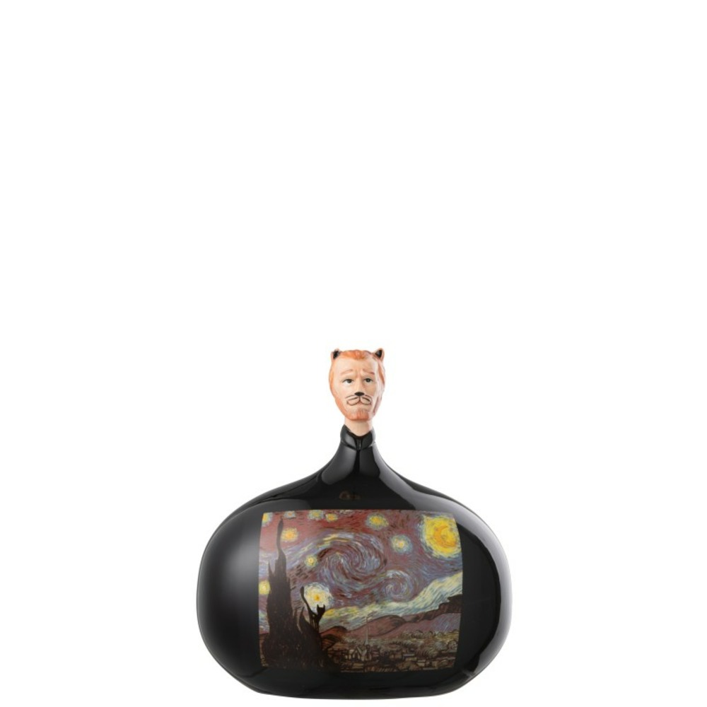 Figurine les chartistes en poterie multicolore 10.5x8x12 cm