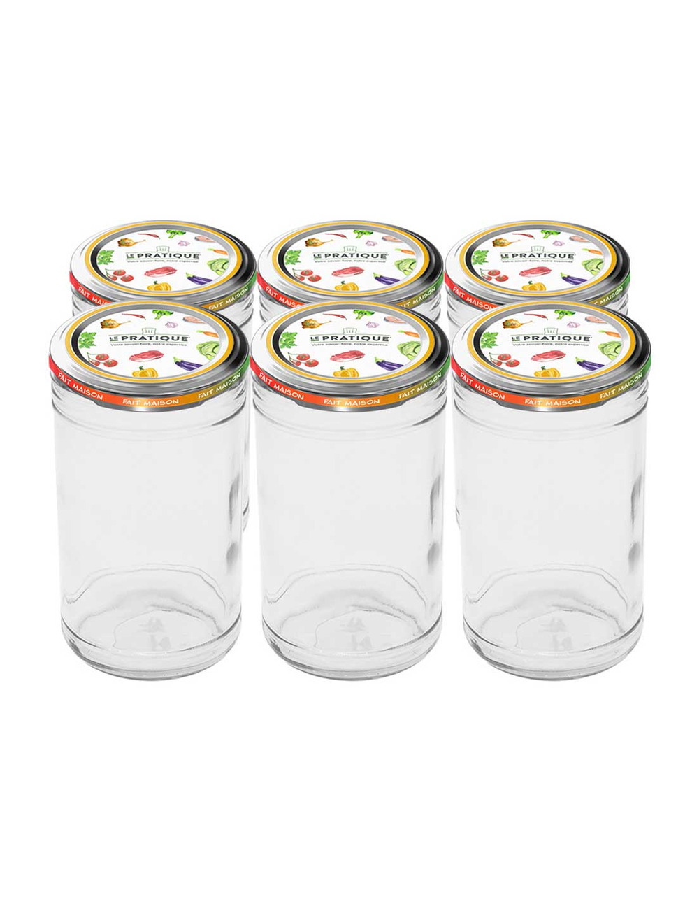 Bocaux le pratique 1l ø100 mm pack de 6 - le pratique