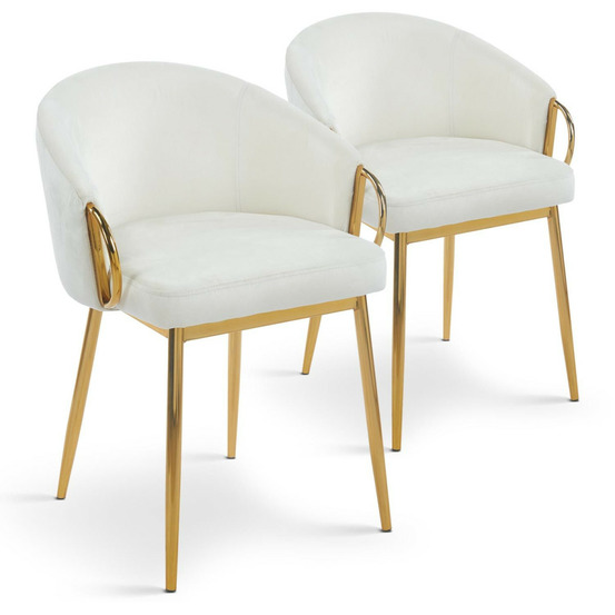 Lot de 2 chaises en velours