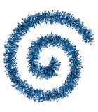 Guirlande de noël large 10 cm avec étoiles laser bleu longueur 2 mètres